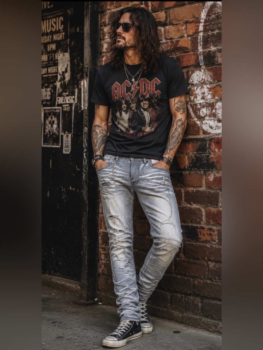Smoke Rise Distressed Slim Fit Jeans Gray Moto Biker Paint Splatter Men’s 32x32